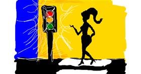 Drawing of Traffic light by Paranoia