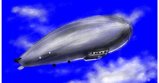 Zeppelin-Zeichnung von Eclat de Lune
