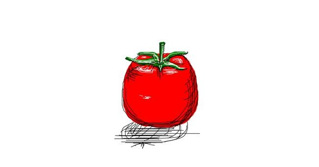 Tomate-Zeichnung von Hannah
