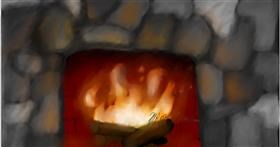 Drawing of Fireplace by 「☀︎RUG_BURN☀︎」