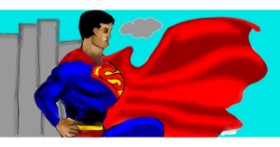 Drawing of Superman by DebbyLee