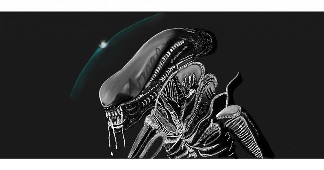 Drawing of Alien by Chaching