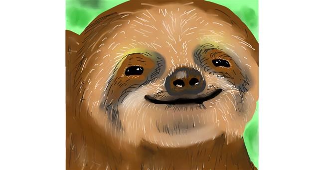 Drawing of Sloth by Joze