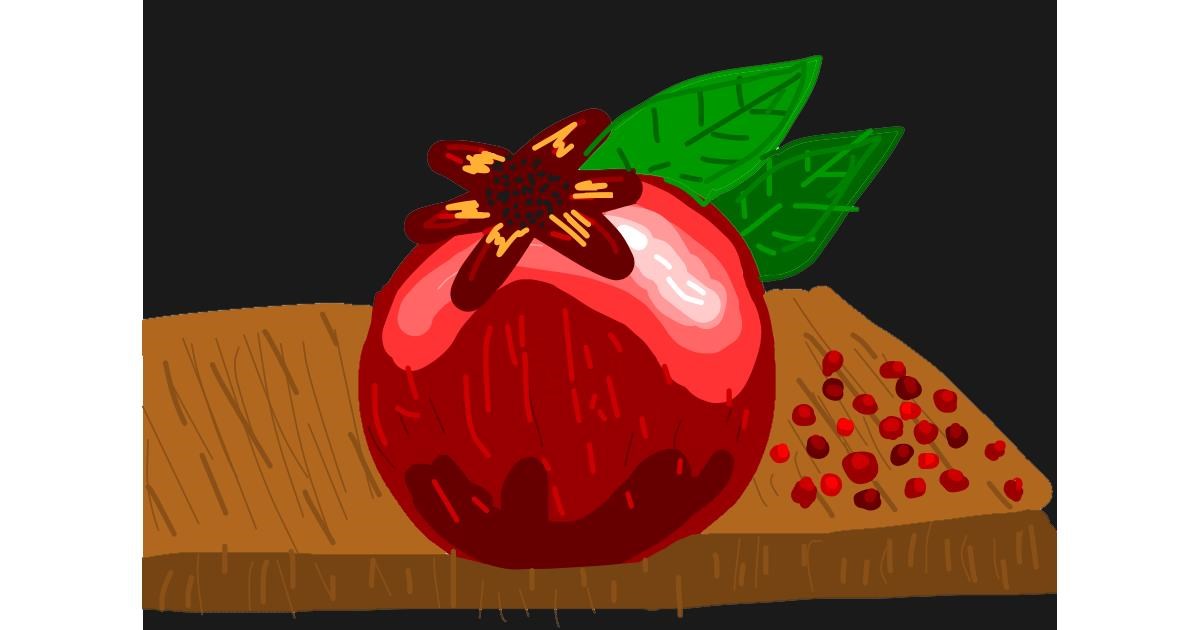 Drawing of Pomegranate by Bigoldmanwithglasses