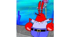 Drawing of Mr. Krabs (spongebob) by Lou