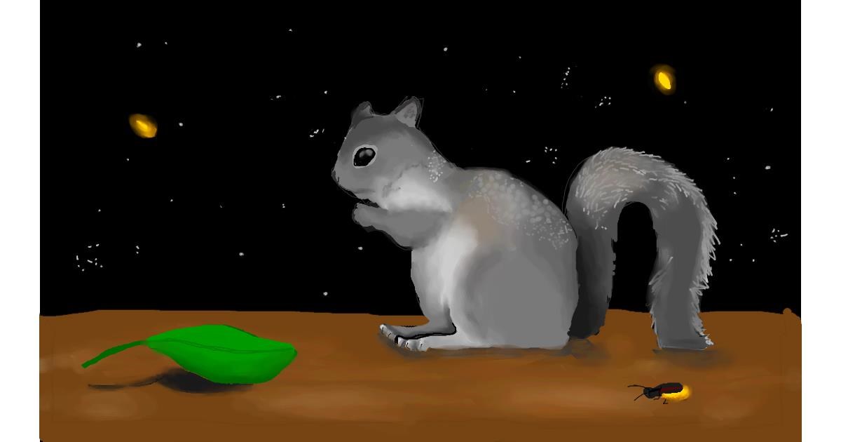 Drawing of Squirrel by leonardo de vinci