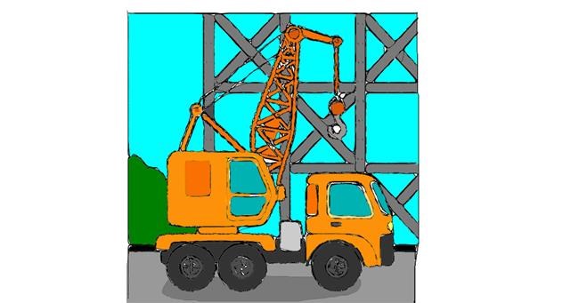Drawing of Crane (machine) by Mostafa