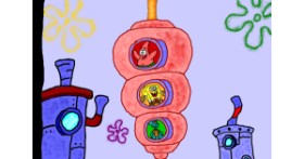 Drawing of Traffic light by InessA