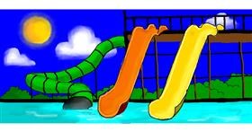 Drawing of Waterslide by DebbyLee