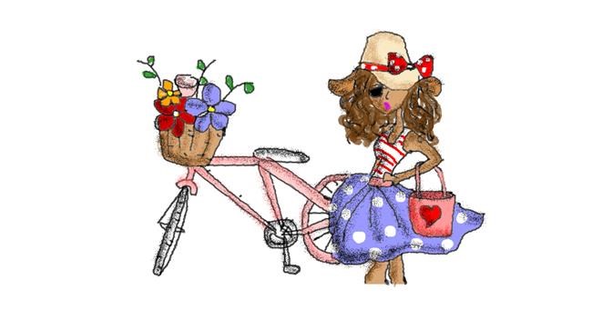 Drawing of Bicycle by Anastasia