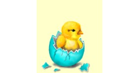 Drawing of Easter chick by GreyhoundMama
