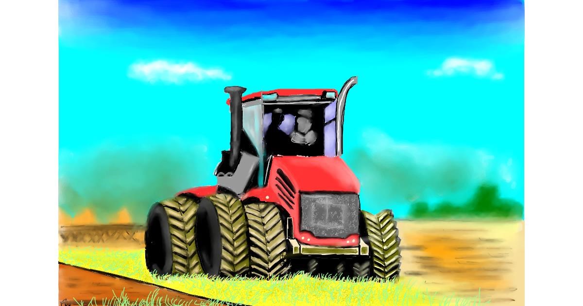 Drawing of Tractor by Wizard