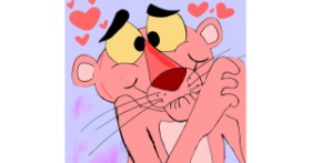 Drawing of Pink Panther by Jinx