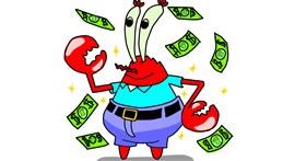 Drawing of Mr. Krabs (spongebob) by Holy Kirbo