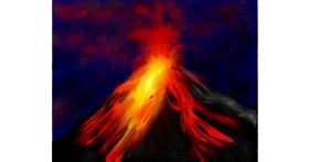 Drawing of Volcano by Kate