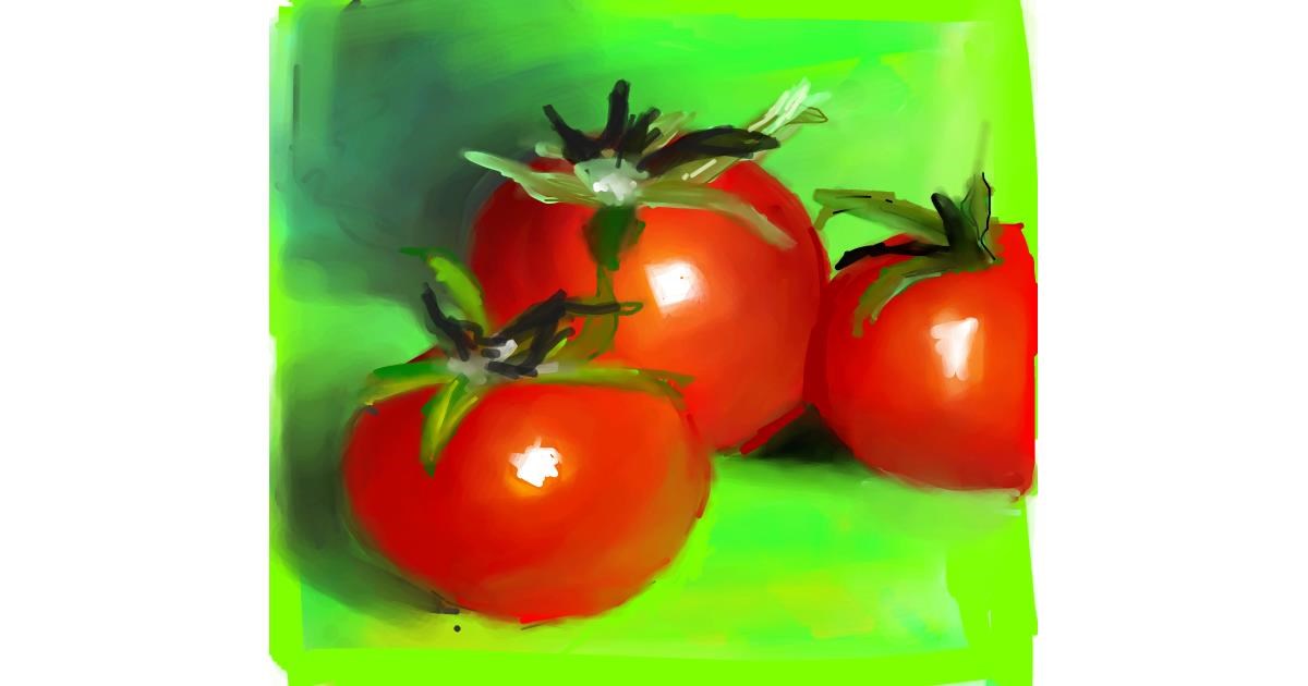 Drawing of Tomato by Ankita Sharma