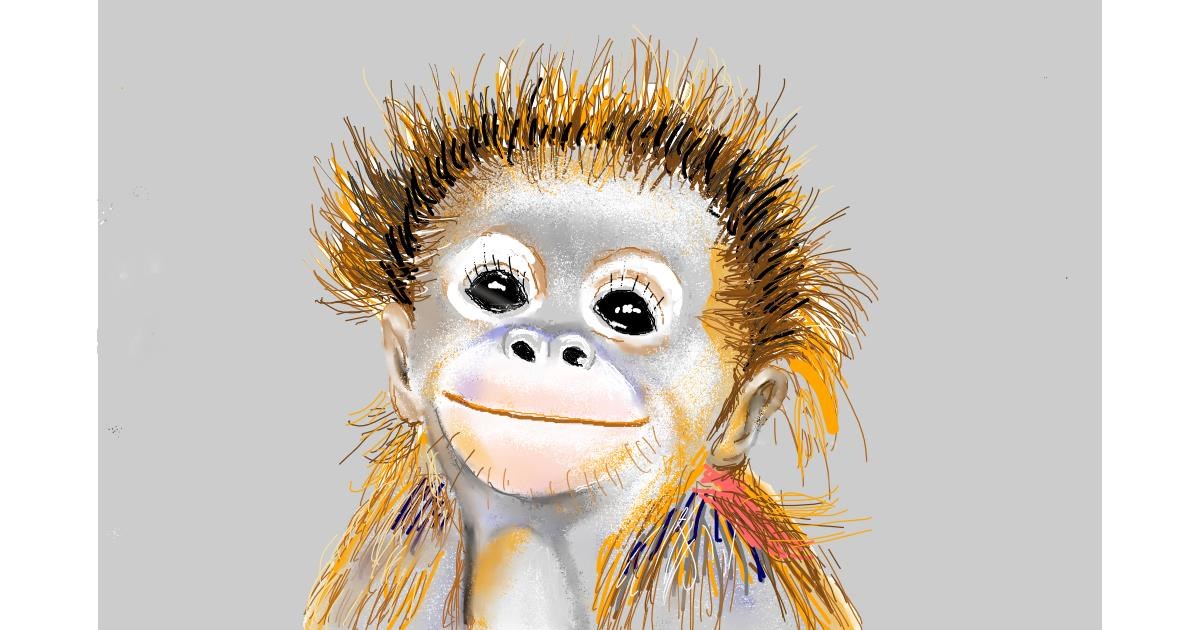 Drawing of Monkey by GJP