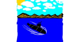 Drawing of Submarine by Powersave Airlines