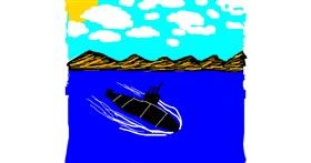Drawing of Submarine by Powersave Airlines