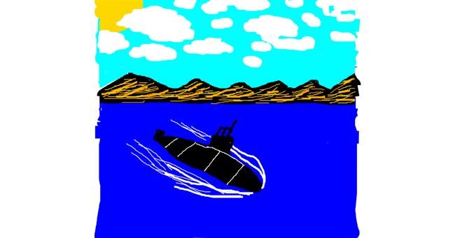 Drawing of Submarine by Powersave Airlines