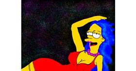 Drawing of Marge Simpson by Darta