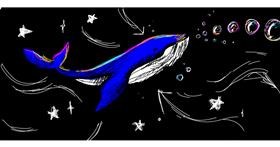 Drawing of Whale by LanaDelRey