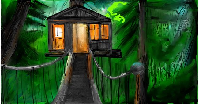 Drawing of Treehouse by Mia