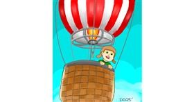 Heißluftballon-Zeichnung von GreyhoundMama
