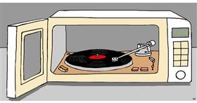 Drawing of Microwave by Swimmer 