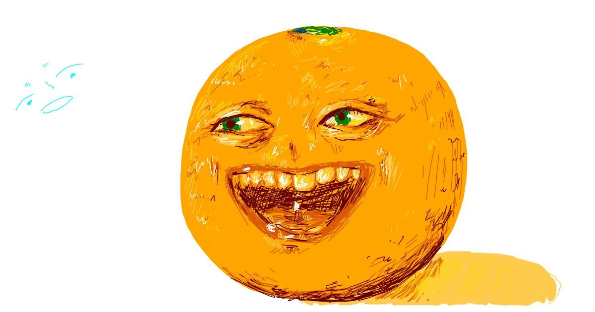 Drawing of Orange by Ded