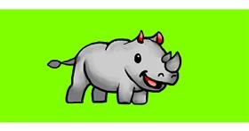 Drawing of Rhino by Farzan