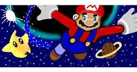 Drawing of Super Mario by Nasat Z