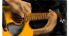 Drawing of Guitar by Mandy Boggs