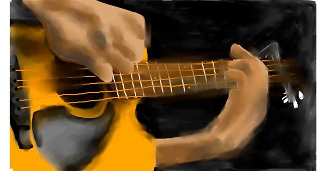 Drawing of Guitar by Mandy Boggs