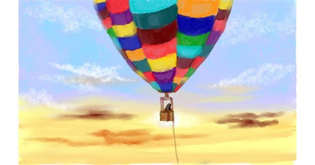 Drawing of Hot air balloon by Tim