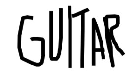 Drawing of Guitar by The incredible
