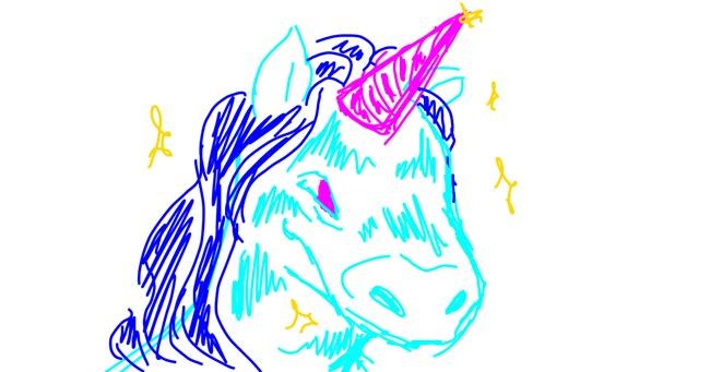 Drawing of Unicorn by kisa