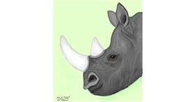 Drawing of Rhino by GreyhoundMama