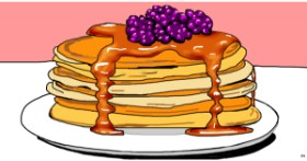 Drawing of Pancakes by Swimmer 