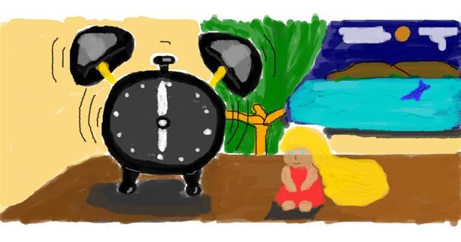 Drawing of Alarm clock by JAmile