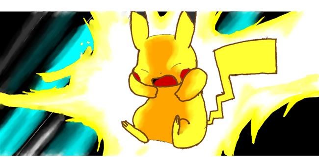 Drawing of Pikachu by Kim