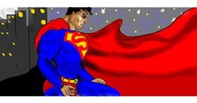 Drawing of Superman by DebbyLee