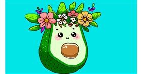 Drawing of Avocado by Karely