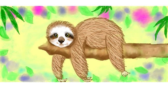 Drawing of Sloth by Debidolittle