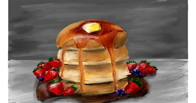 Drawing of Pancakes by Mia
