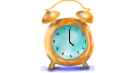 Drawing of Alarm clock by Sirak Fish