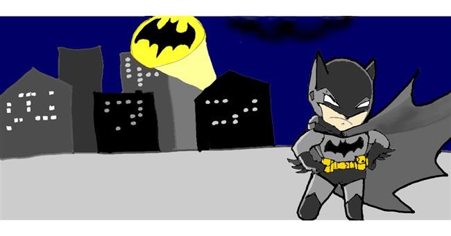 Drawing of Batman by Kim