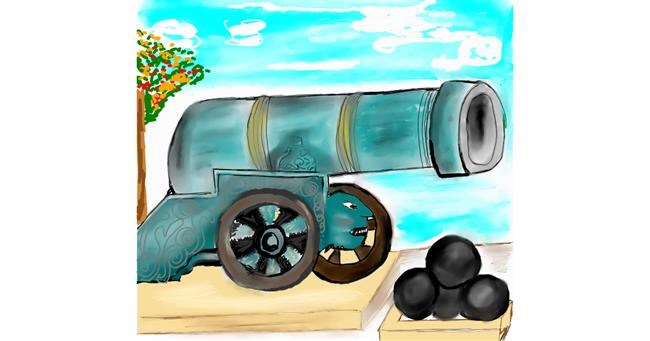 Kanone-Zeichnung von Shanthini