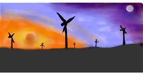 Drawing of Windmill by DaCoffeeToy