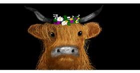 Kuh-Zeichnung von Sara